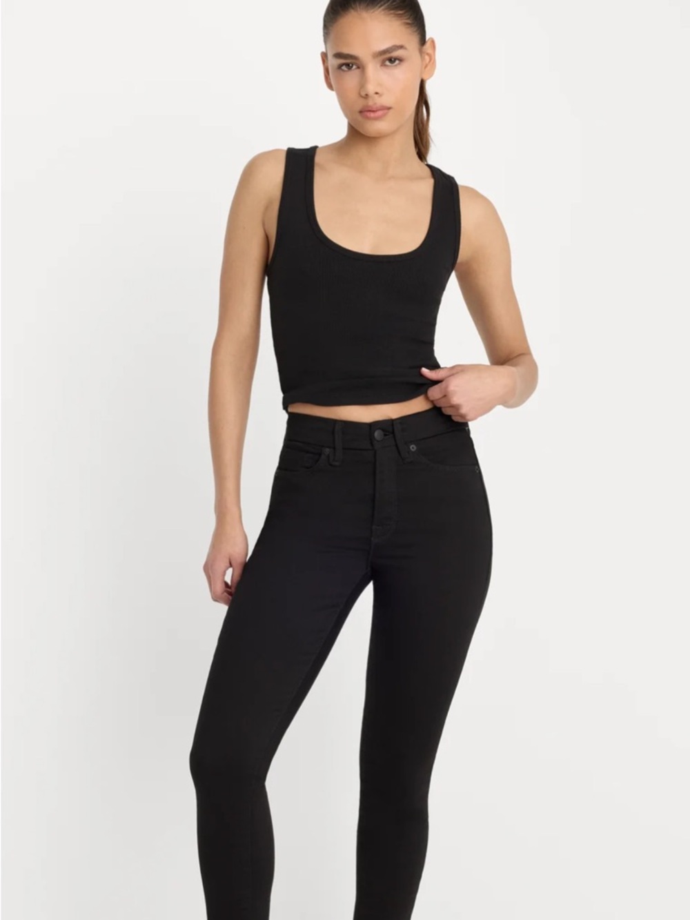 Good American Black Skinny Jeans